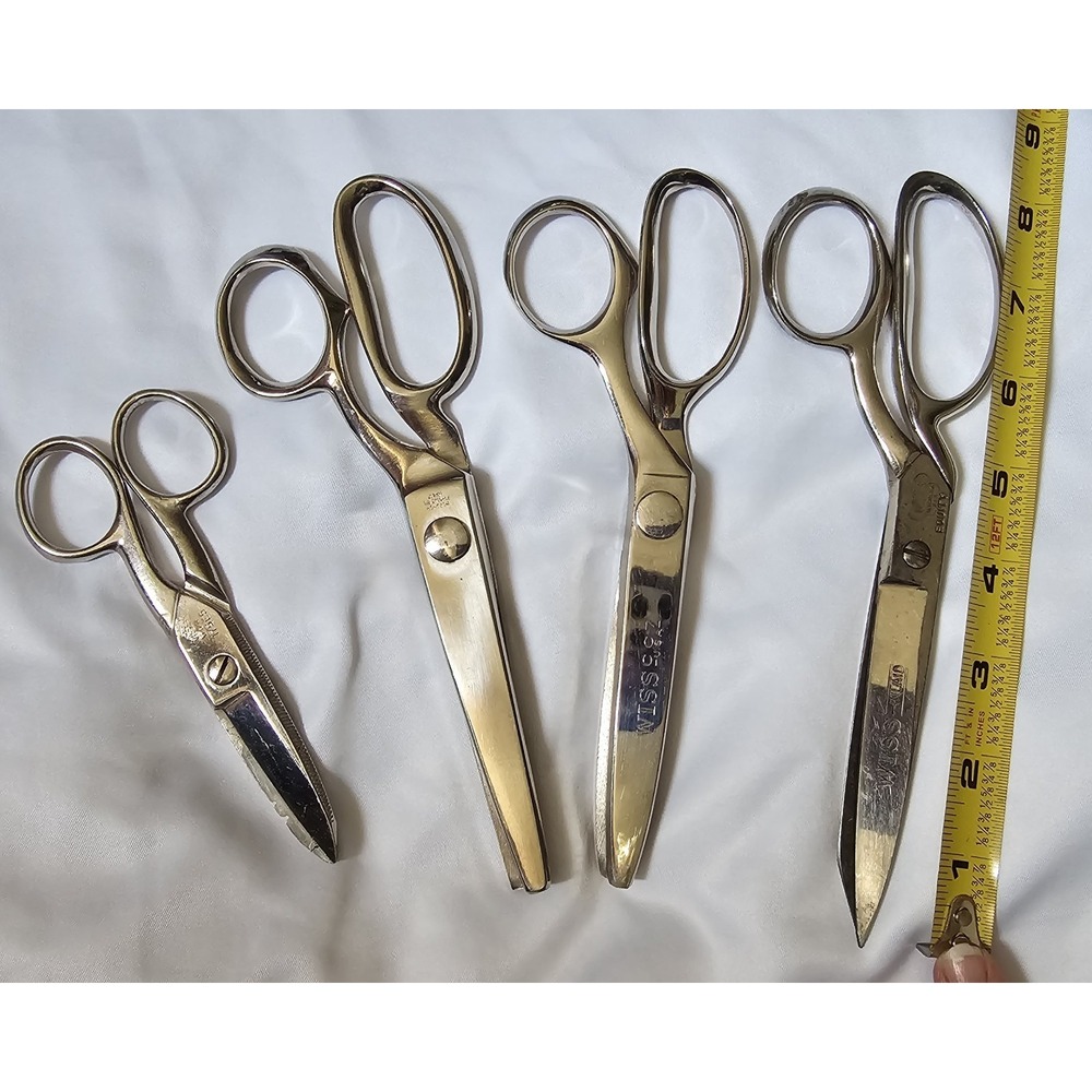 Vintage Lot Of 4: 3 Pair Wiss Scissors Made In USA  & 1 Made In Italy Hotdrop